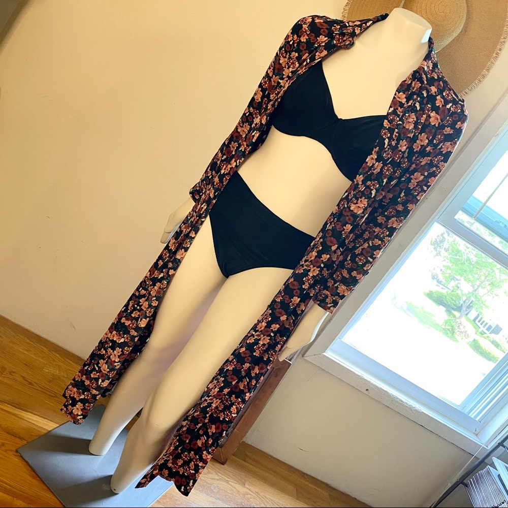 🌹 Elle Button Down Floral Maxi Dress or Coverup